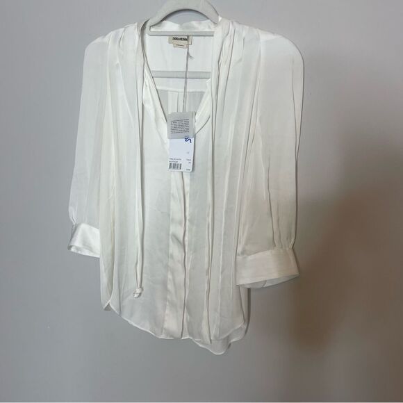 Zadig & Voltaire Twelve Satin Top Blouse New Small - Picture 5 of 10